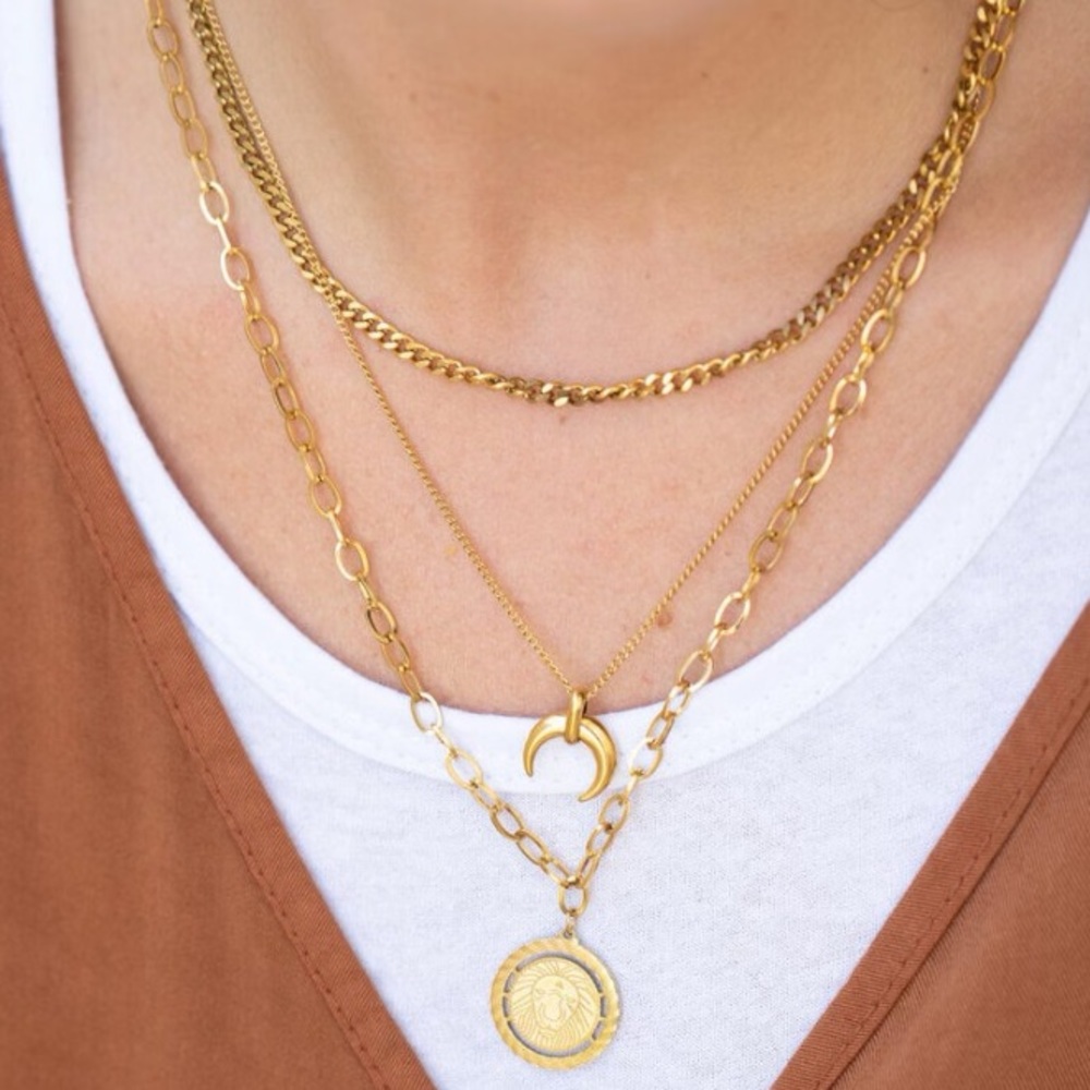 Lion Layers 18GP Necklace - Picture 3 of 3